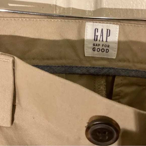 GAP NWT 29 X 30 Slim Fit Men's Khaki Chinos 90+ cotton - Picture 7 of 9